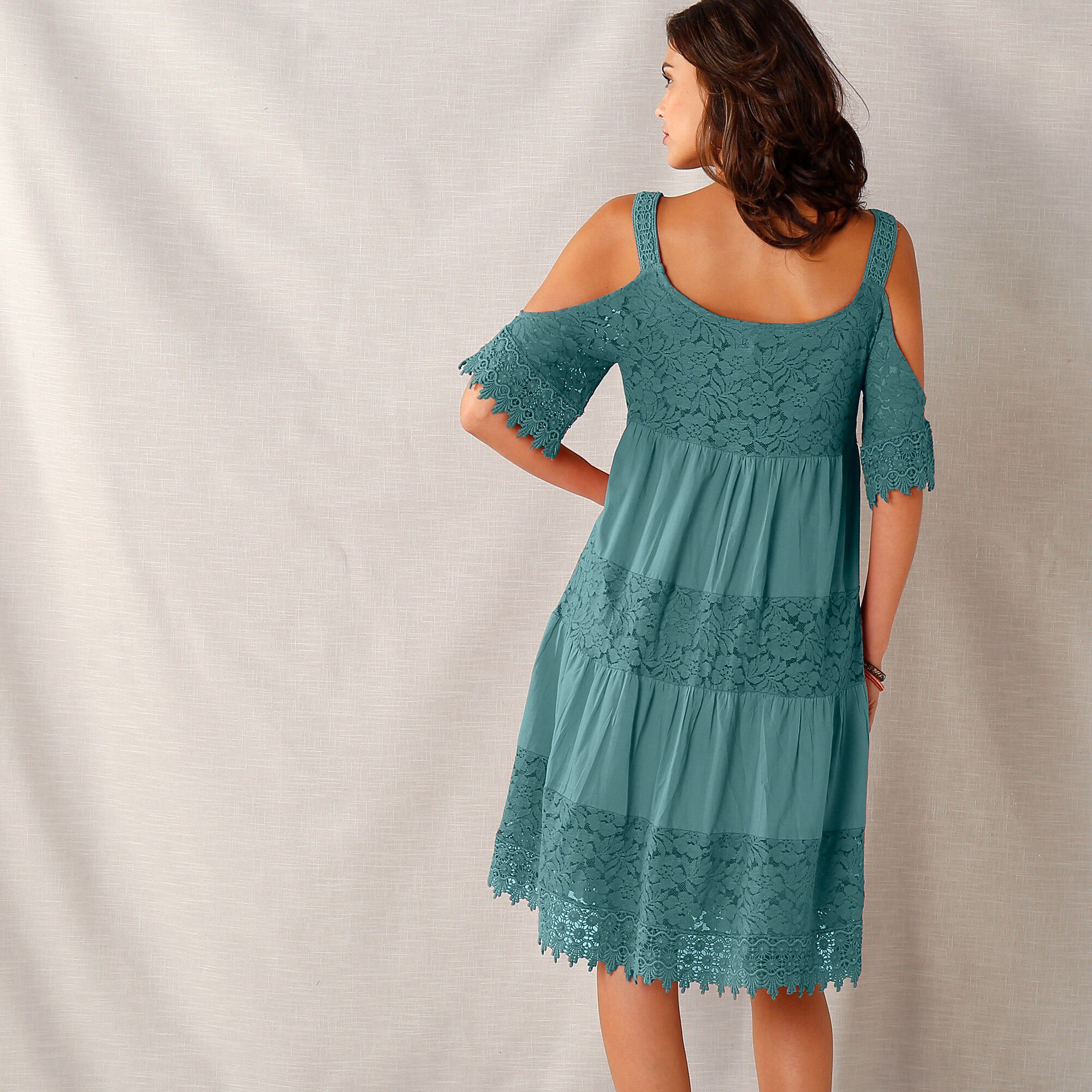 robe dentelle verte