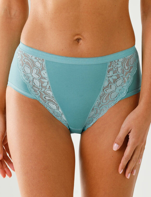 Culotte maxi dentelle - lot de 3 (orange + bleu + bleu canard)