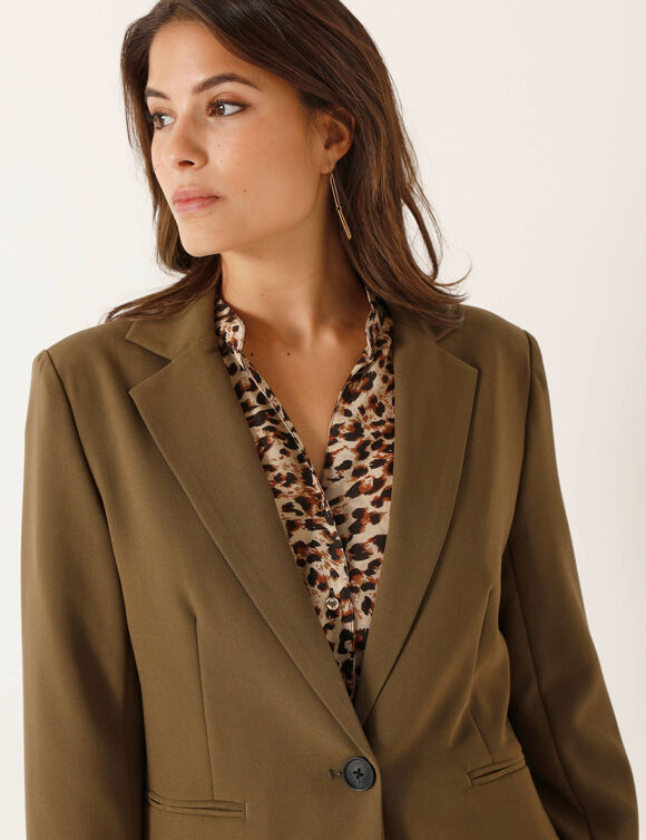 Veste blazer fluide, manches longues (kaki)
