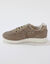 Sneakers met veters, voor gevoelige voeten, rekbaar materiaal - glanzend (zandkleur)
