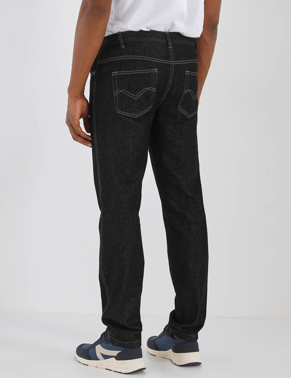 Jean ceinture &eacute;lastiqu&eacute;e c&ocirc;t&eacute;s - L32 (black)