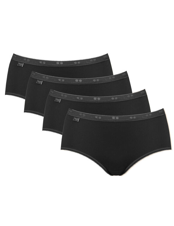 Culotte midi Basic+, lot de 3 achet&eacute;es +  GRATUITE (1) (noir)