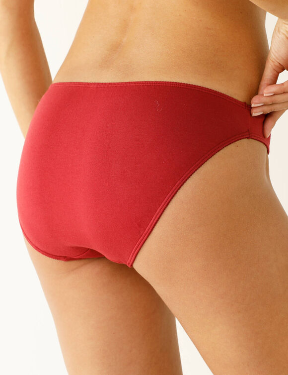   Slip in stretchkatoen met hartjesprint - set van 4 (rood)