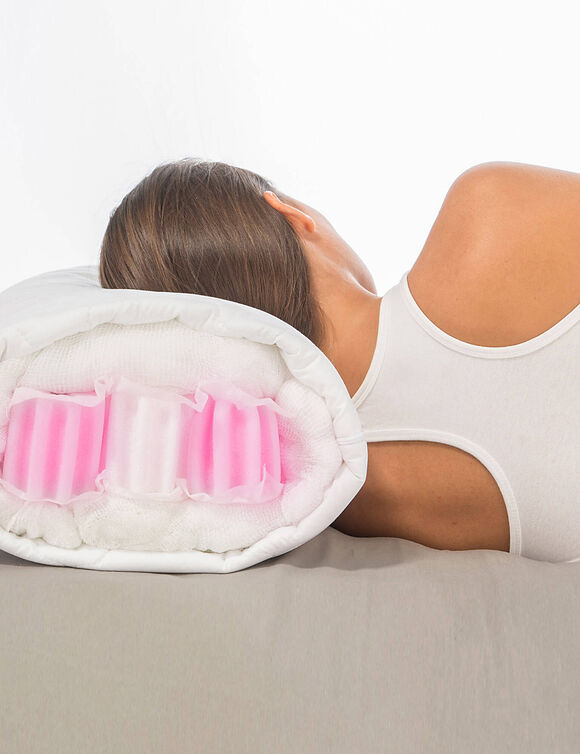 Hoofdkussen voor de nek, stevig comfort (wit)