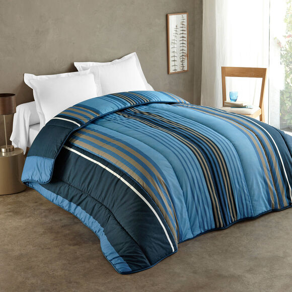 Bedrukt dekbed in katoen Detroit 200g/m2 (marine)