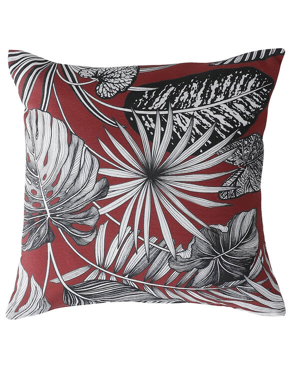 Housse de coussin imprimé tropical - lot de 2 (terracotta)