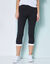 3/4-legging met elastische taille (zwart / wit)
