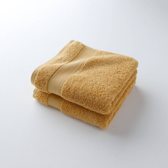Collection serviettes de bain unies 540g/m2 confort luxe  (miel)