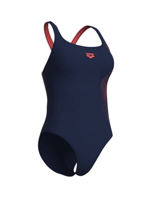 Maillot de bain 1 pièce Scratch (marine / corail)