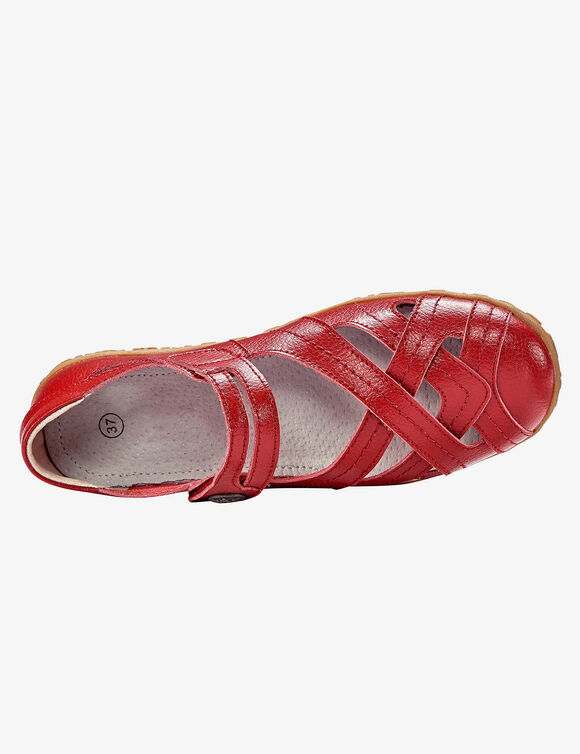 Comfortschoenen in ultrasoepel leer - rood (rood)
