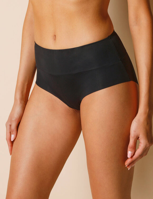Culotte taille haute grand confort invisible - Lot de 2 (noir)