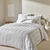 Linge de lit satin rayé (blanc)