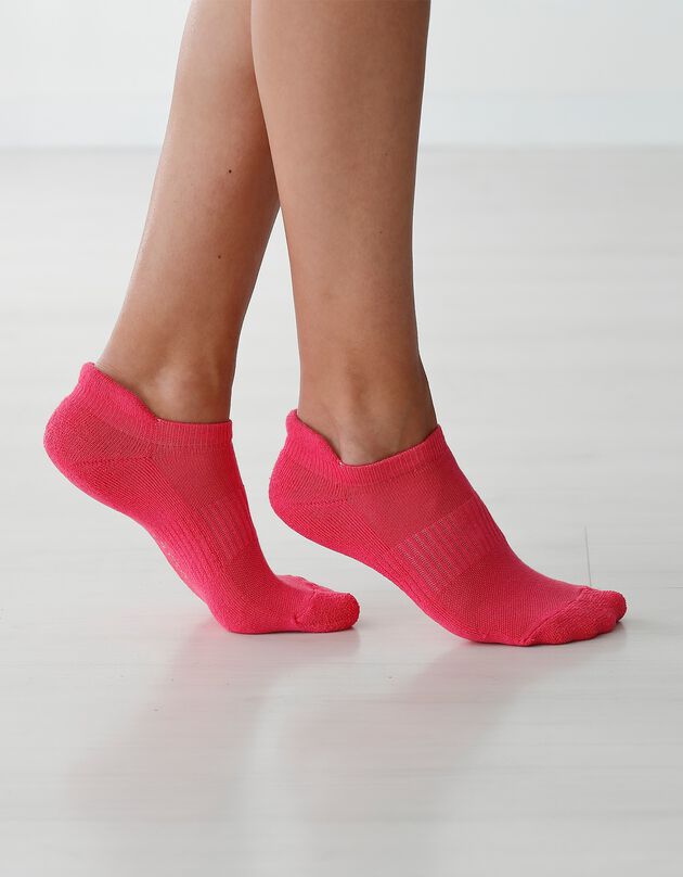 Socquettes basses spéciales sport - lot de 4 (gris / rose)