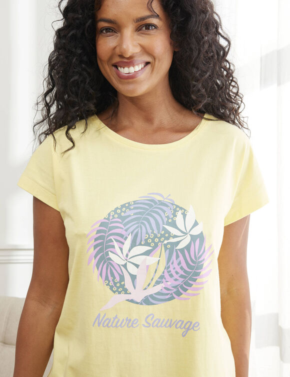 Tee-shirt manches courtes "Nature Sauvage" (jaune)