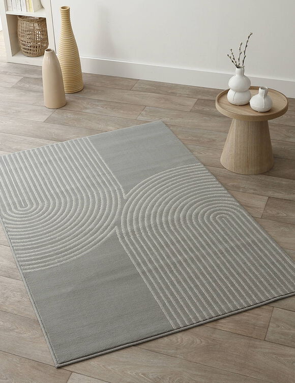Tapis motif double arche (gris)