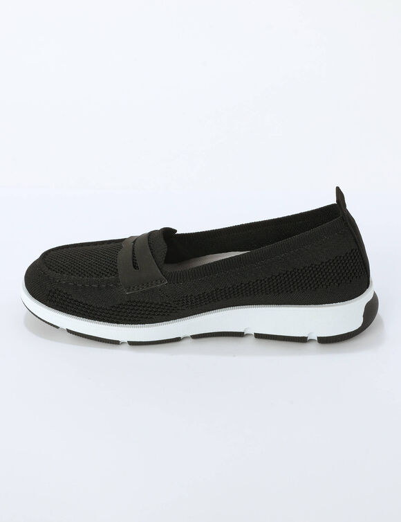 Mocassins souples mesh (zwart)