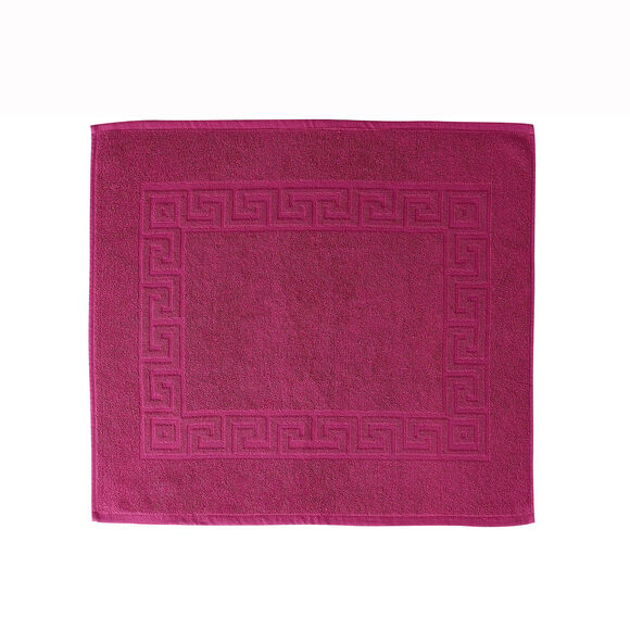 Tapis de bain éponge liteau motif frise grecque (bruyère)
