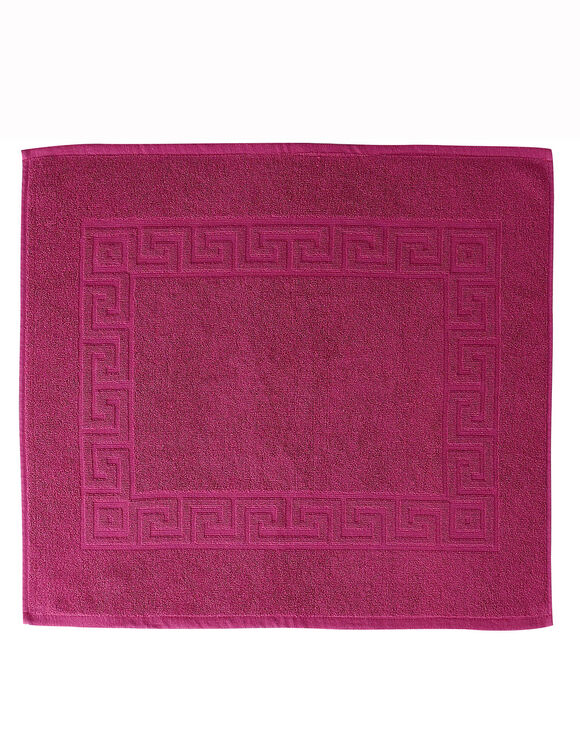 Tapis de bain éponge liteau motif frise grecque (bruyère)