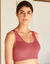 Soutien-gorge brassière coton dos dentelle - lot de 2 (terracotta + noir)