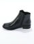 Boots in 2 materialen, rits en sierspijkers (zwart)