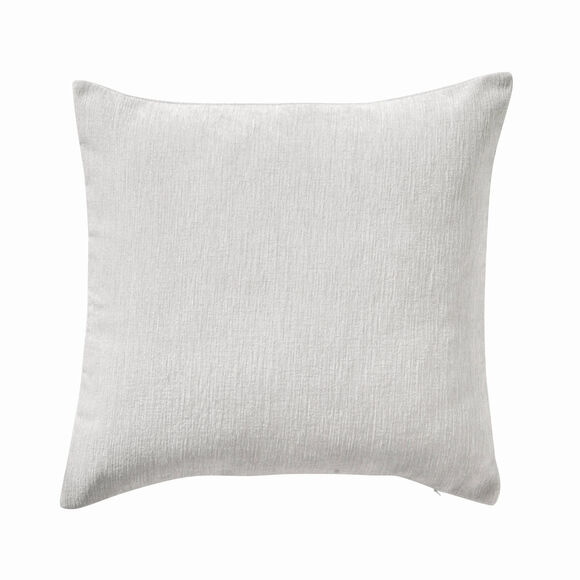 Housse de coussin chenille - lot de 2 (gris perle)