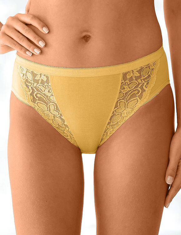 Midislip met kant - set van 3 (marine + terracotta + geel)