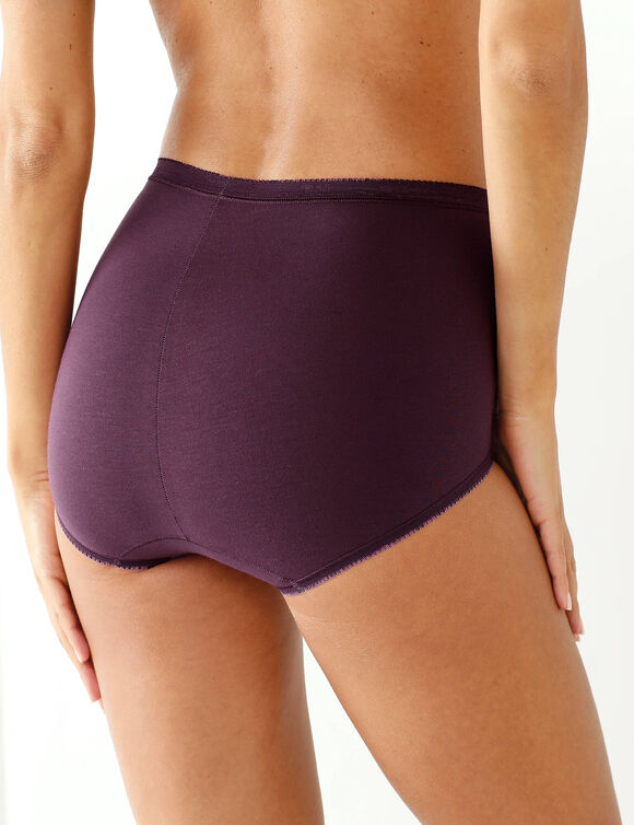 Culotte maxi Basic+, lot de 3 achetées +1 GRATUITE (1) (gris + prune + rose + parme)