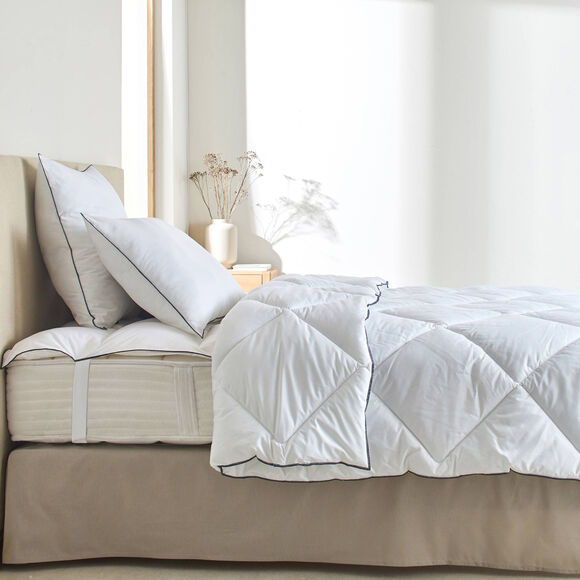 EDONA Surmatelas confort fabriqué en France, collection "Intemporelle" (blanc)