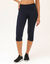 Effen 3/4-legging in stretchtricot (marine)