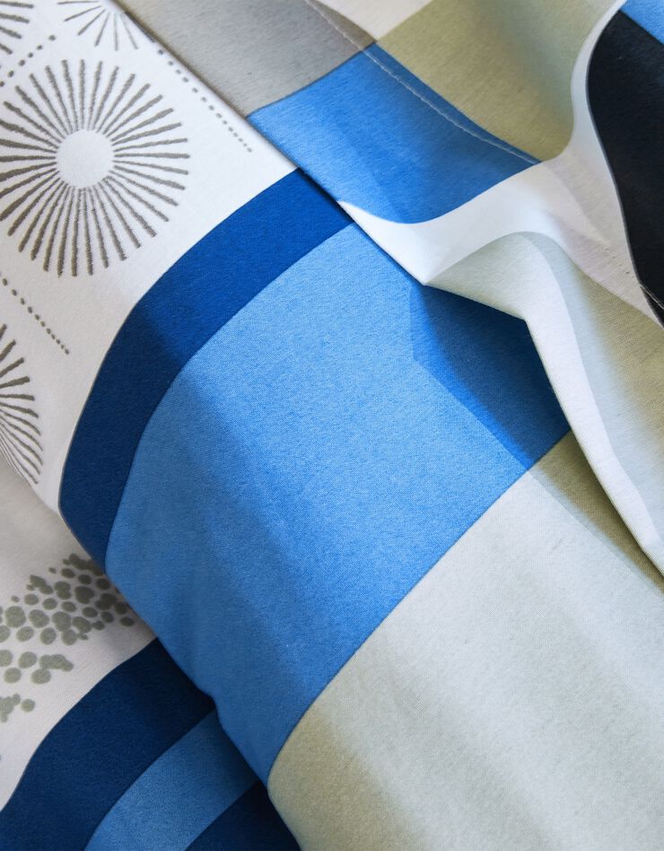Linge de lit Delirium - coton (gris / bleu)