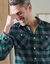 Chemise carreaux écossais flanelle (vert / gris)