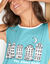 Pyjama short fantaisie ville étoilée (aqua)
