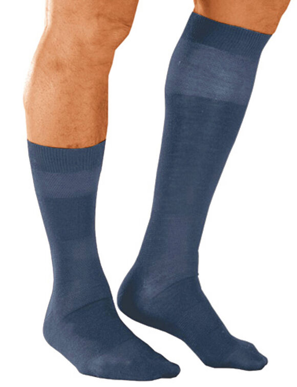 Mi-chaussettes fil d'Ecosse effet massant - lot de 2 paires (bleu)