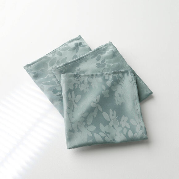 Nappe damass&eacute;e feuillages (eucalyptus)