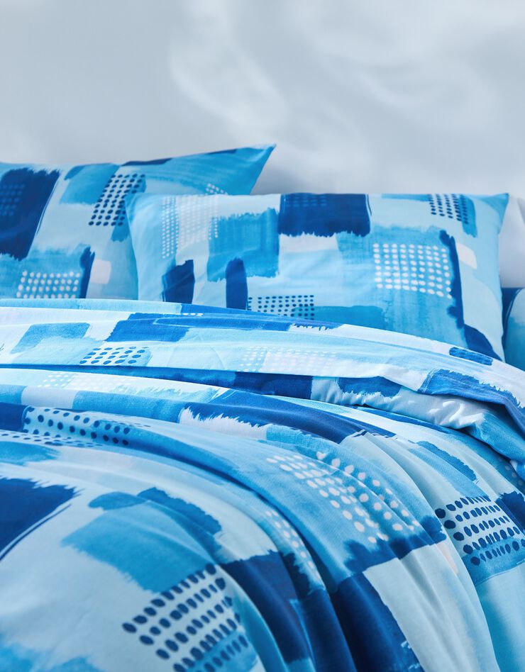 Linge de lit Mani - coton polyester, bleu, hi-res image number 1