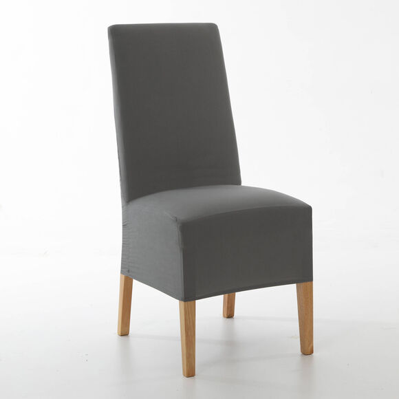 Vitrage met geborduurde pluimen (antracietgrijs)