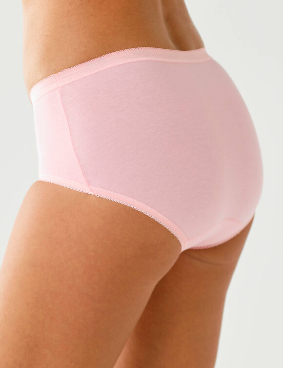 Culotte midi Basic+, lot de 3 achet&eacute;es +  GRATUITE (1) (rose)