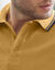 Polo uni maille piquée manches courtes (miel)