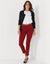 Rekbare 7/8-broek met nauwsluitend model (donkerrood)