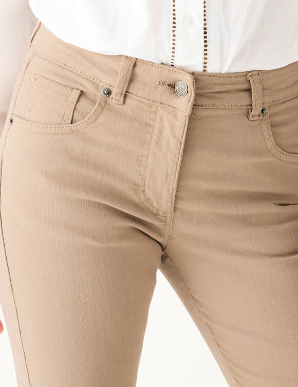 Jean droit, grande stature (beige)