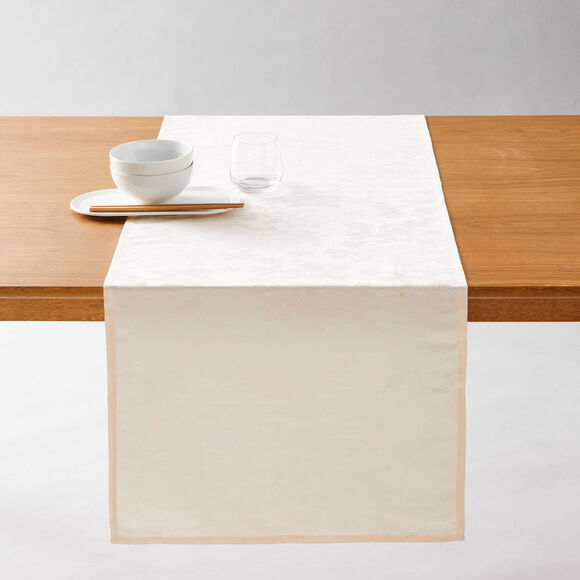 Nappe damass&eacute;e feuillages Colombine&reg; (ivoire)
