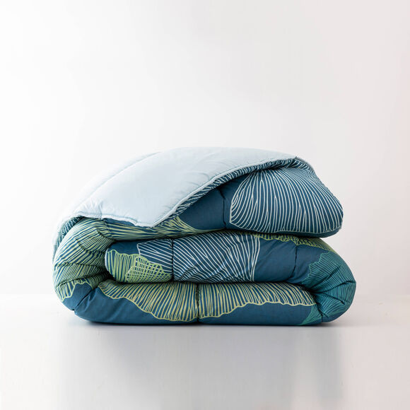 Dekbedovertrek van polyester met Gingko-bedrukking, 200 g/m&sup2; (cederhout)