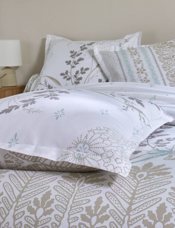 Linge de lit Lilly coton (blanc / beige)