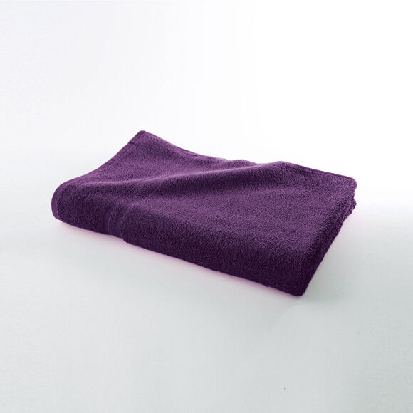 Collection serviettes de bain unies 420 g/m2 confort moelleux (aubergine)
