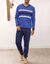 Driekleurige pyjama - set van 2 (blauw + grijs)