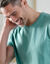 T-shirt met ronde hals en korte mouwen (aqua)
