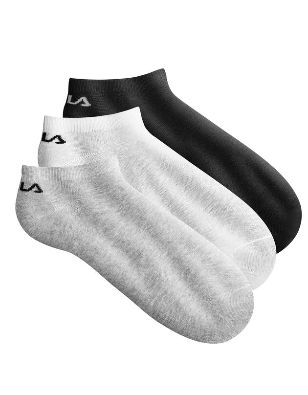 Socquettes invisibles Fila® - lot de 3 paires (gris + blanc + noir)