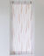 Glasgordijn in bedrukte voile met golvenmotief, afgewerkt met lusjes (terracotta)