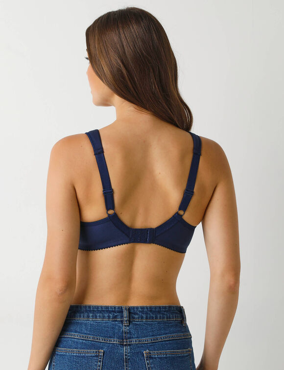 Soutien-gorge coton broderie anglaise - avec armatures (marine)