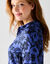 Likethemd met tweekleurige print, crêpe (blauw / zwart)